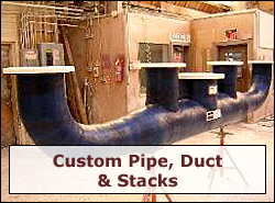 Custom Fiberglass (FRP) Pipe, Duct & Stacks